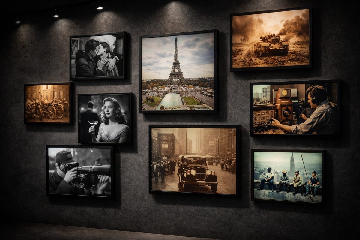 Quadra exhibition-ready 4:3 monitor in a custom AV installation